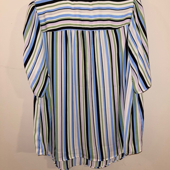 Torrid Harper Georgette Ruched Short Sleeve Blouse sz 3 - Picture 5 of 7
